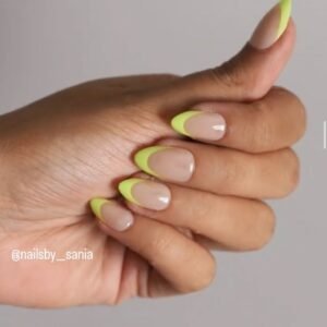 French Presson Nails - Neon
