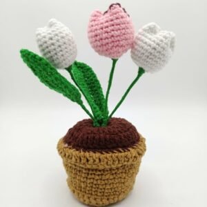 Pretty Crochet Tulip Pot