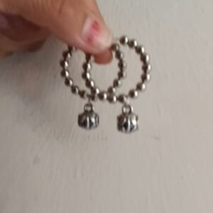 Oxcidsed silver earring