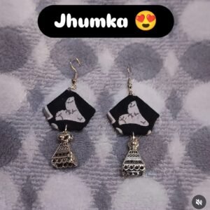 Febric jhumka earring