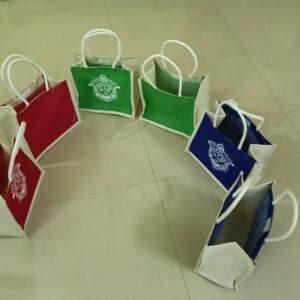 Varalakshmi printed jute bags