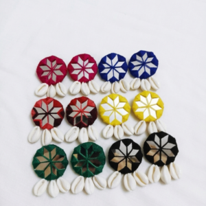 Handmade mirror work earrings