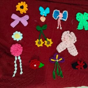Crochet hair clips