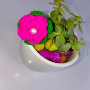 Crochet Rose Flower Rubber Band