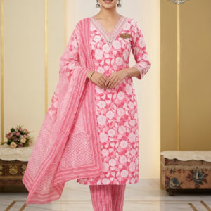 Cotton kurti Pant dupatta