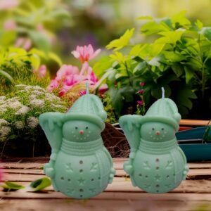 Aesthetic Handmade Soya wax Christmas Candles , Snowman Candle just 140₹