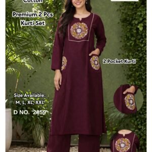Stylish party wear kurti pair
