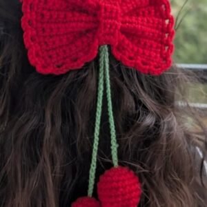 Handmade Crochet hair bows clip with tulip