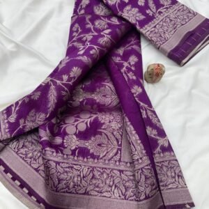 Premium Copper dola silk saree