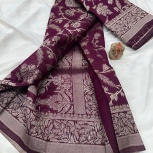 Premium Copper dola silk saree