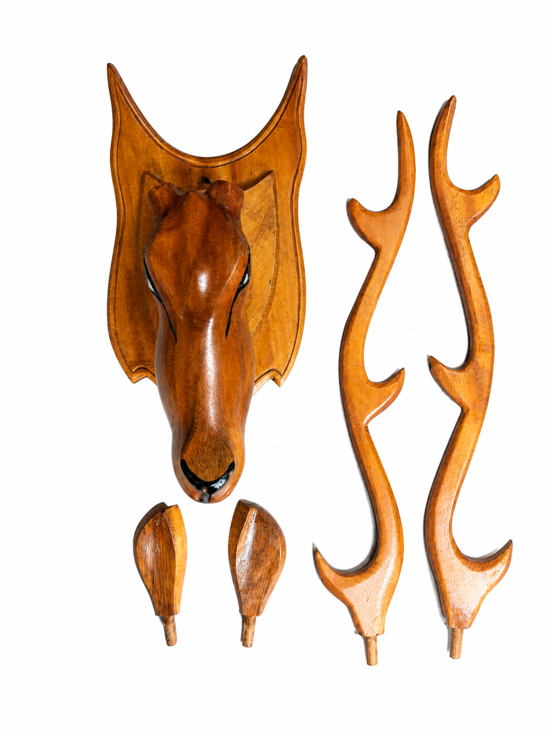 Wall Hanging Wooden Deer Head for Decor Your Home & Office Also. Traditional Decor & Gifting Item | Natural Brown Finish- 1 PCS ( 22 cm x 11.5 cm x 12 cm height) - Image 2
