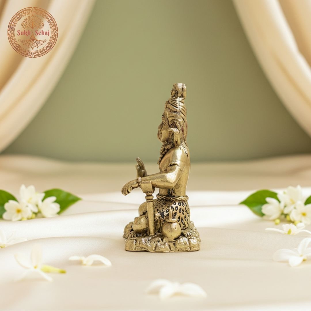 Lord Shiva Murti | Brass Murti | Handcrafted, Antique Finish, 3.0 Inch, for Home Temple, Decor, Pooja Ritual and Gifting - Image 4
