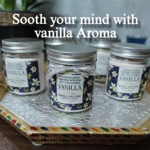 Vanilla scented jar candle