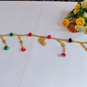 🙏 Lord Ganesha Garland with Pom-Poms