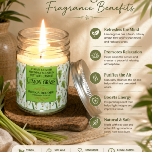 Vanilla scented jar candle