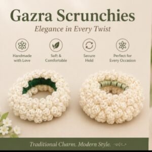 Handmade Crochet Gazra Scrunchies