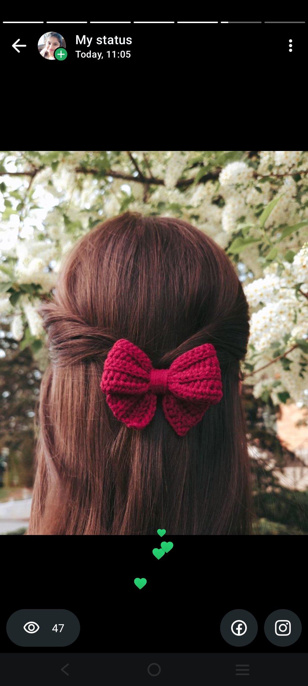 Crochet hair bow clip - Image 2