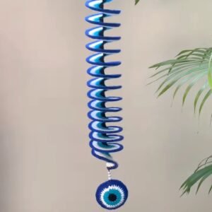 Crochet evil eye wind spinner