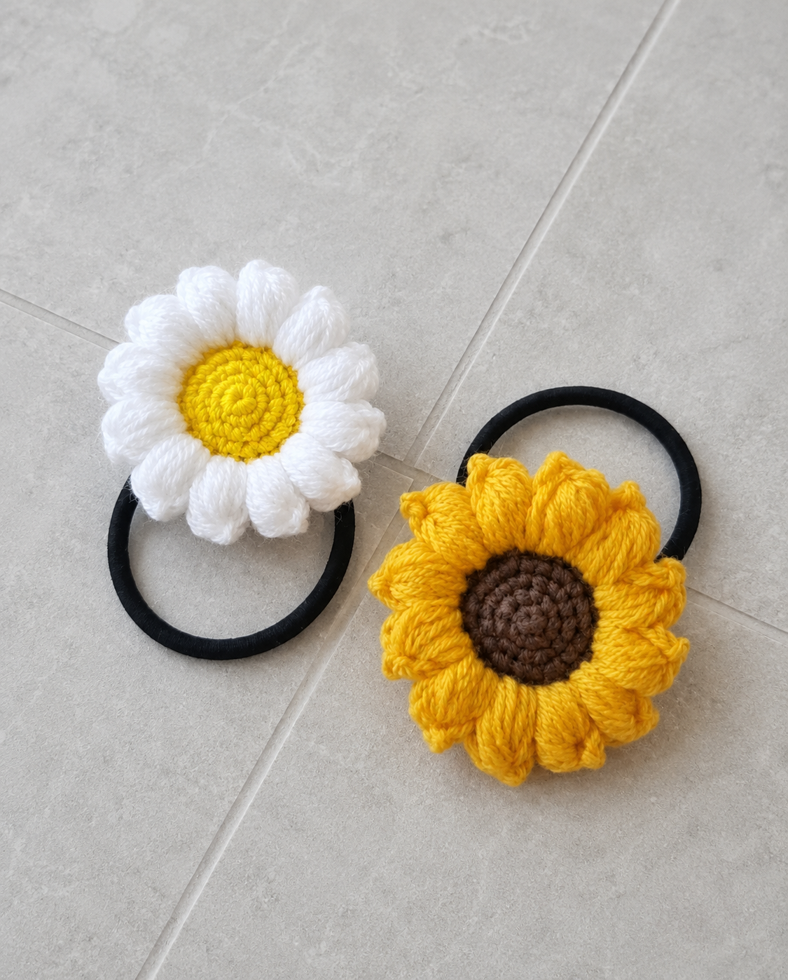 Floral crochet hair ties combo - Image 2