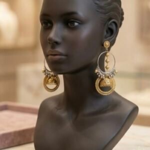 Dual tone earrings