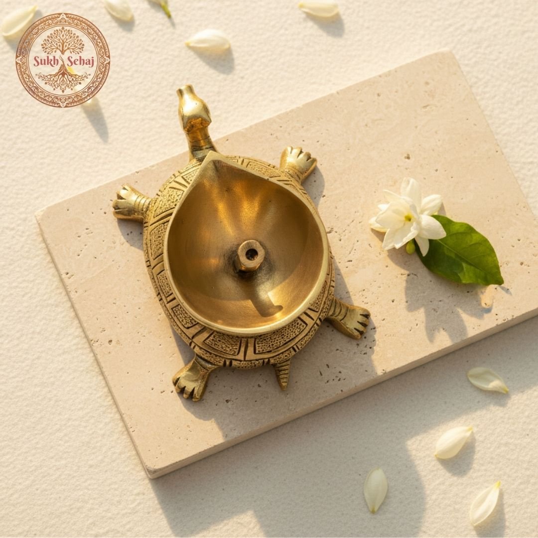 Kubera Kurma Diya | Tortoise Lamp, Deepak, Brass, Handcrafted, Antique Black Finish, 6.9 Inch Height, Oil Lamp Home Temple, Decor, Pooja Ritual and Gifting (Antique Black Finish) - Image 3