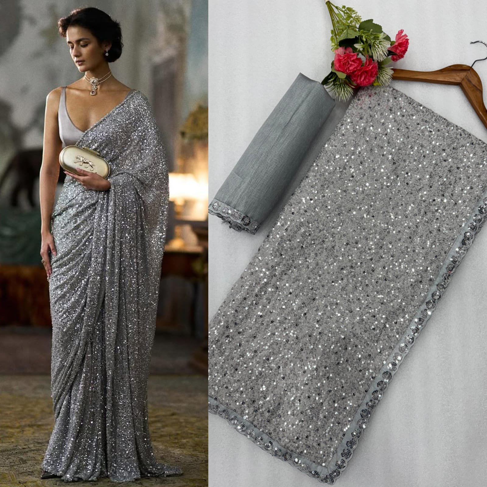 Georgete saree - Image 3