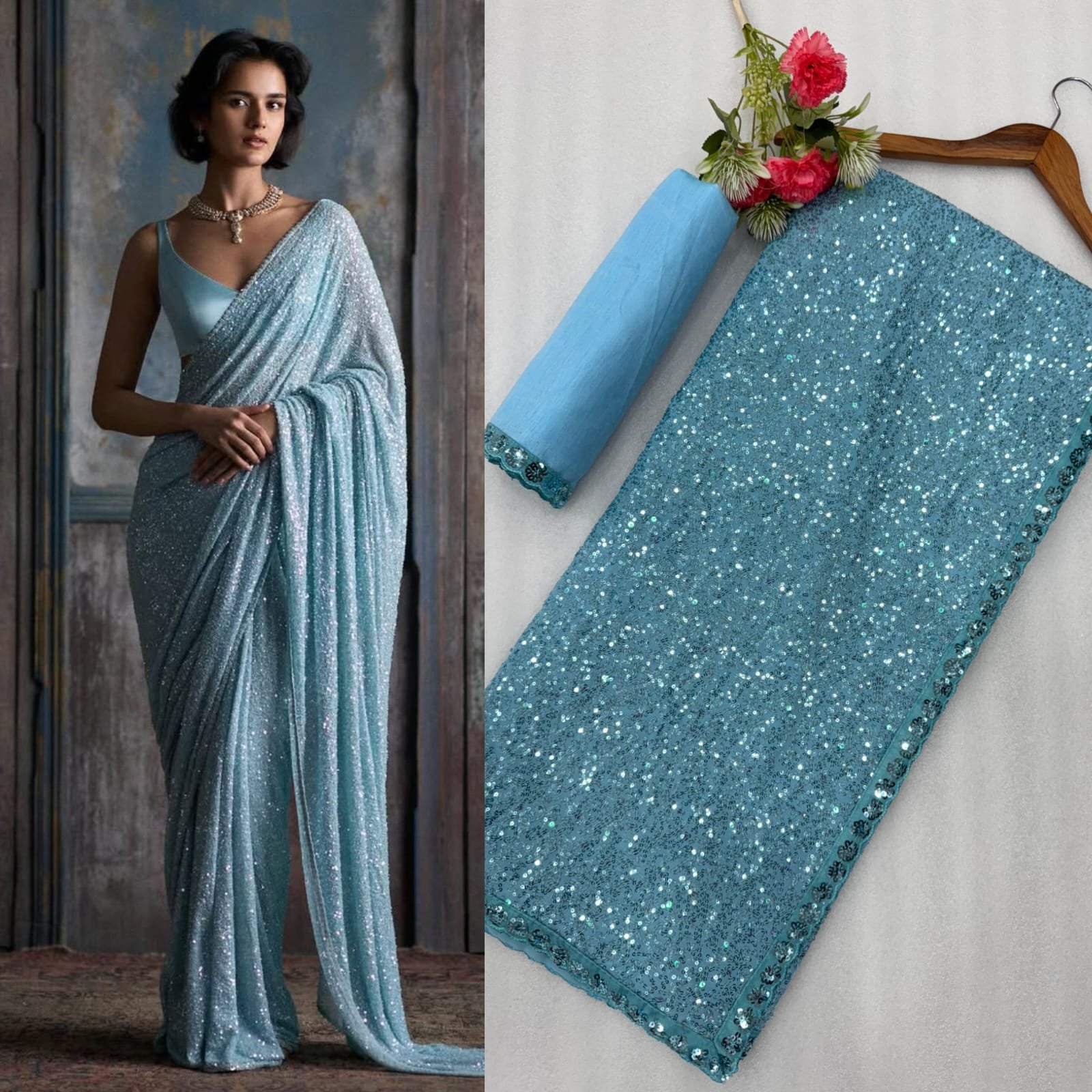 Georgete saree - Image 2