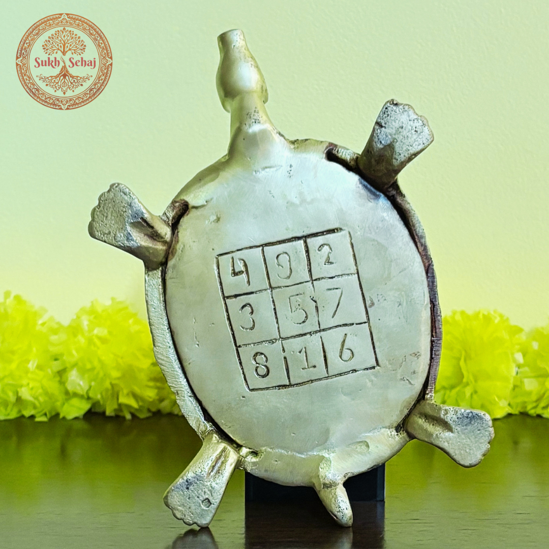 Kubera Kurma Diya | Tortoise Lamp, Deepak, Brass, Handcrafted, Antique Yellow Finish, 6.9 Inch Height, Oil Lamp Home Temple, Decor, Pooja Ritual and Gifting (Antique Yellow Finish) - Image 4