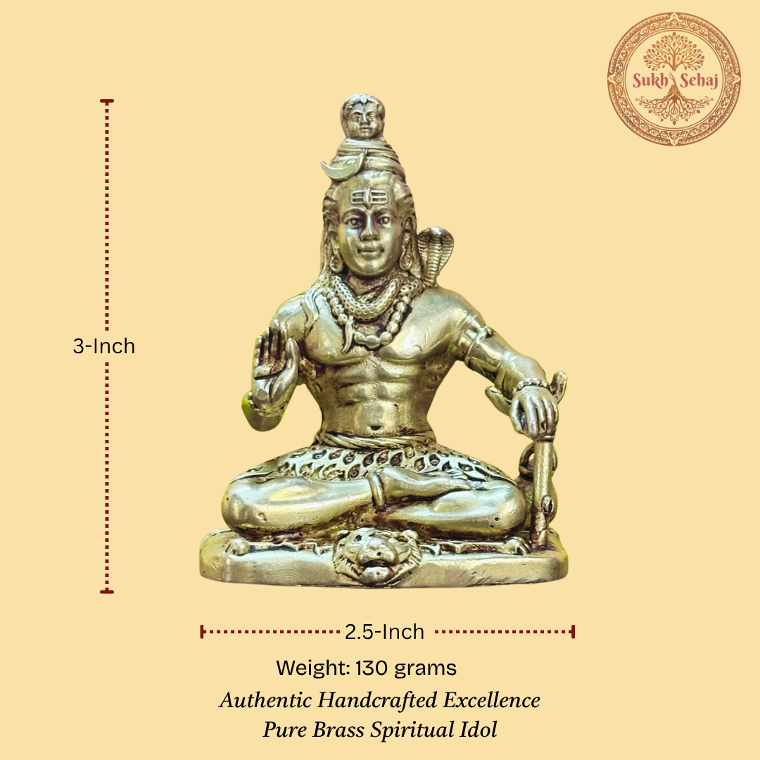 Lord Shiva Murti | Brass Murti | Handcrafted, Antique Finish, 3.0 Inch, for Home Temple, Decor, Pooja Ritual and Gifting - Image 5