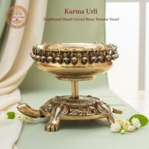 Kurma Urli | Brass Tortoise Urli | Tortoise Vessel | Decor Vessel | Handcrafted, Antique Black Finish, 10.0 Inch, for Home Temple, Decor, Pooja Ritual and Gifting