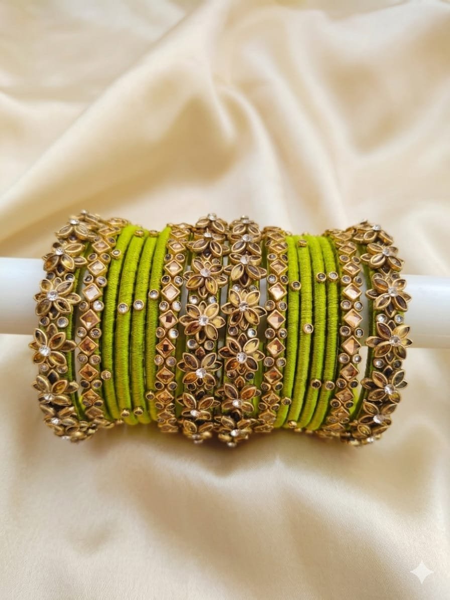 HAND MADE SILK THREAD BANGLES - Image 2