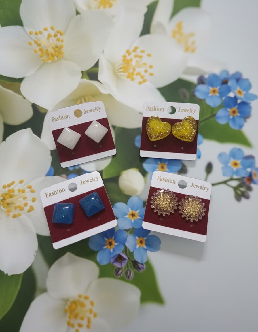 4 pic combo resin earring