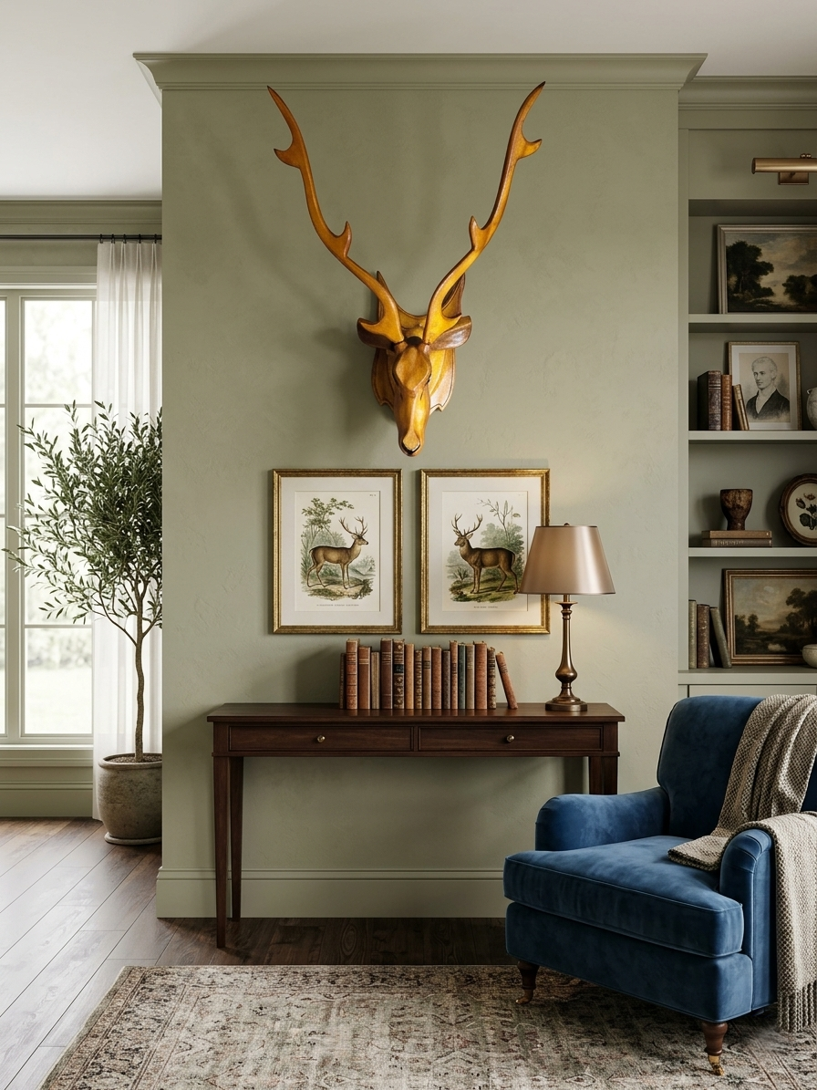 Wall Hanging Wooden Deer Head for Decor Your Home & Office Also. Traditional Decor & Gifting Item | Natural Brown Finish- 1 PCS ( 22 cm x 11.5 cm x 12 cm height) - Image 3