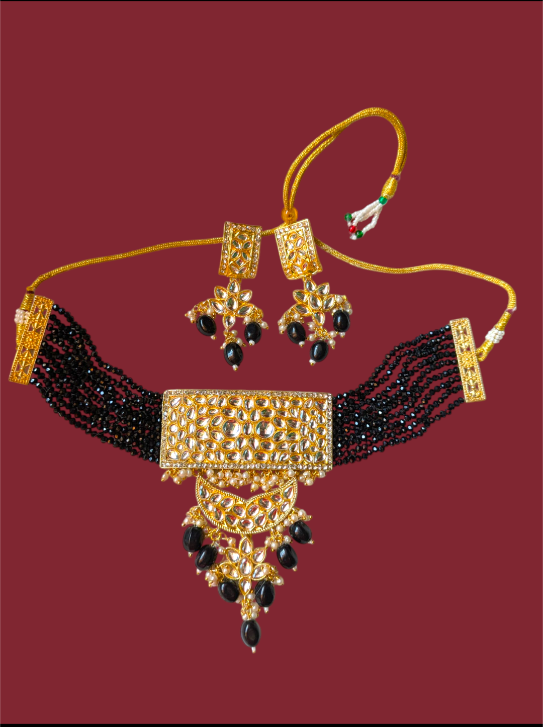 Niharika kundan polki necklace set - Image 2