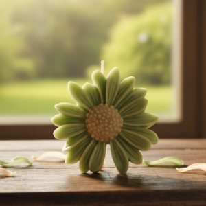 Daisy flower candle