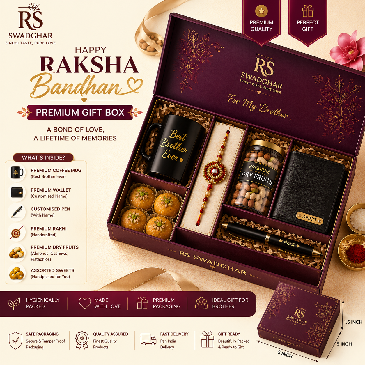 RS Swadghar..we have in readymade clothing store including men's kid's and women's wear all in one now we are going to launch our new product fresh homemade Chakli, chiwdas,koki, thepla,papad, khicha, satpuda,nd more on order basis also we are launching handmade rakshabandhan gifts boxes customized for brother and sister to make this festival memorable and special for you