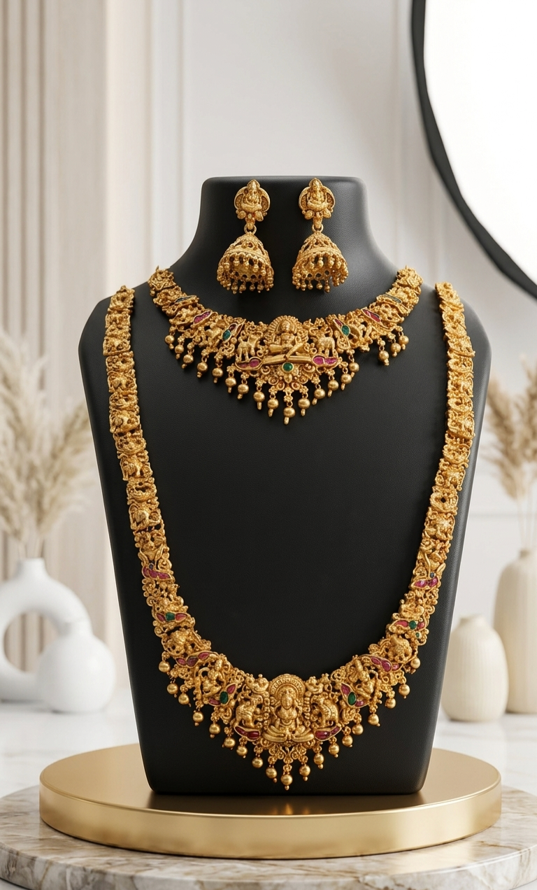 Premium temple jewellery set