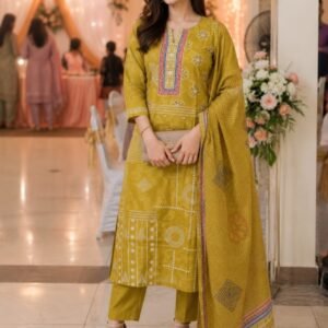 Pure crape kurti set