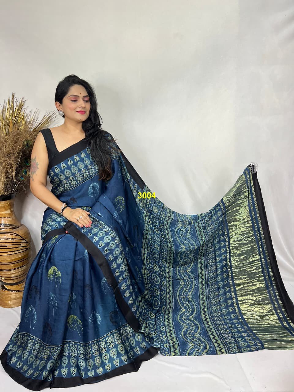 Pure modal silk saree - Image 5
