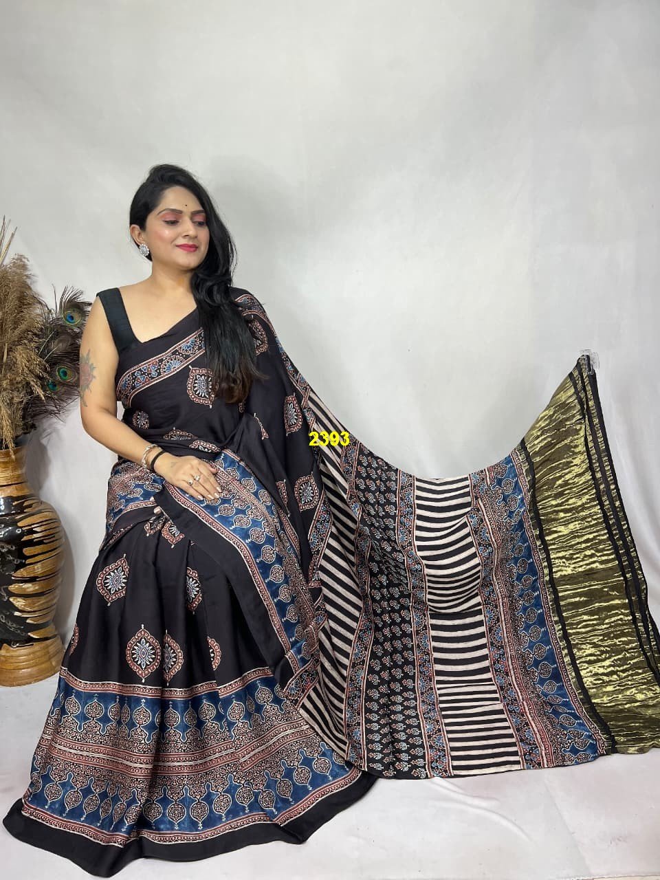 Pure modal silk saree - Image 3