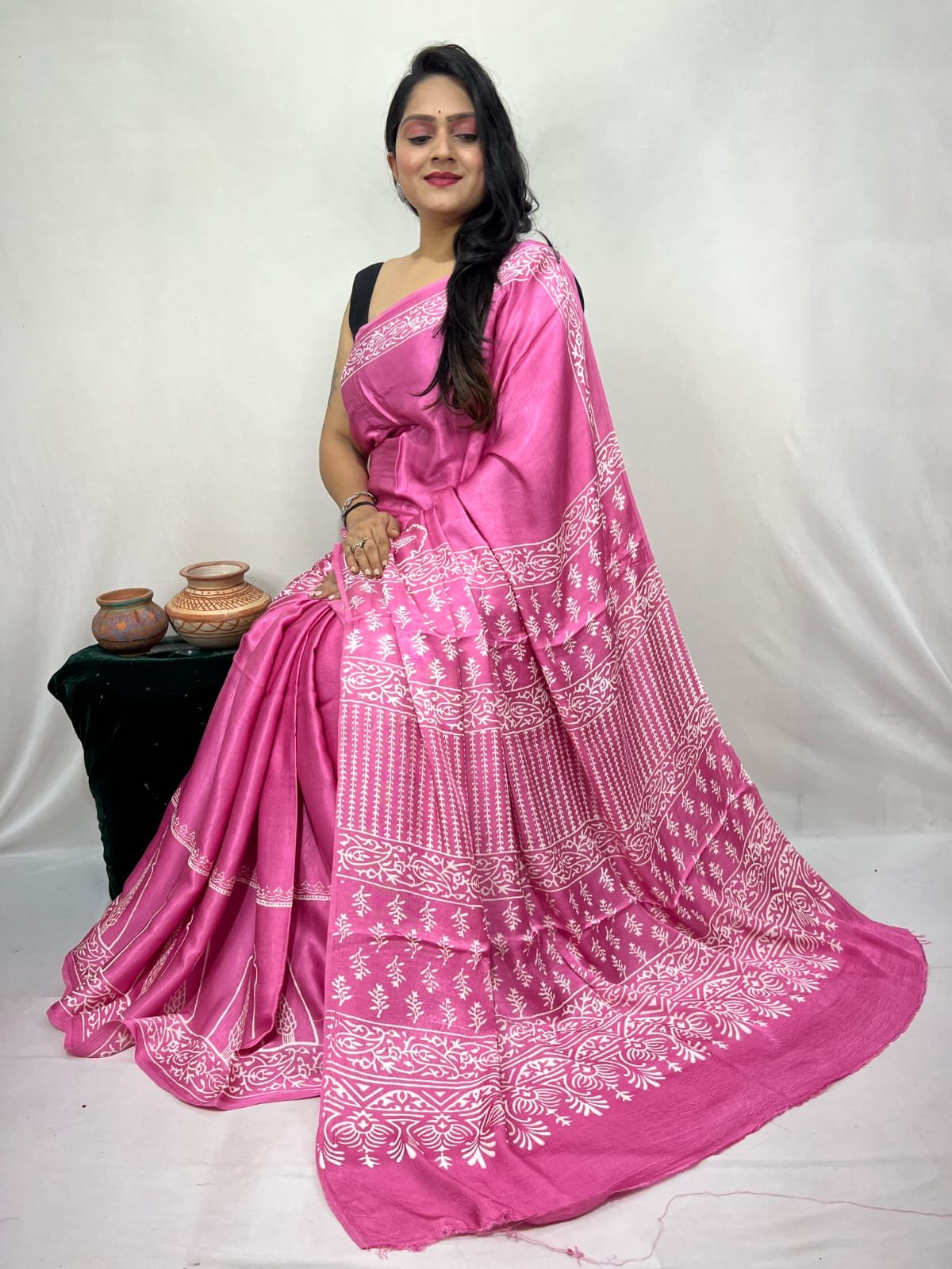 Pare modal silk saree - Image 2