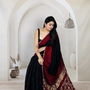 Pure modal silk bandhej saree