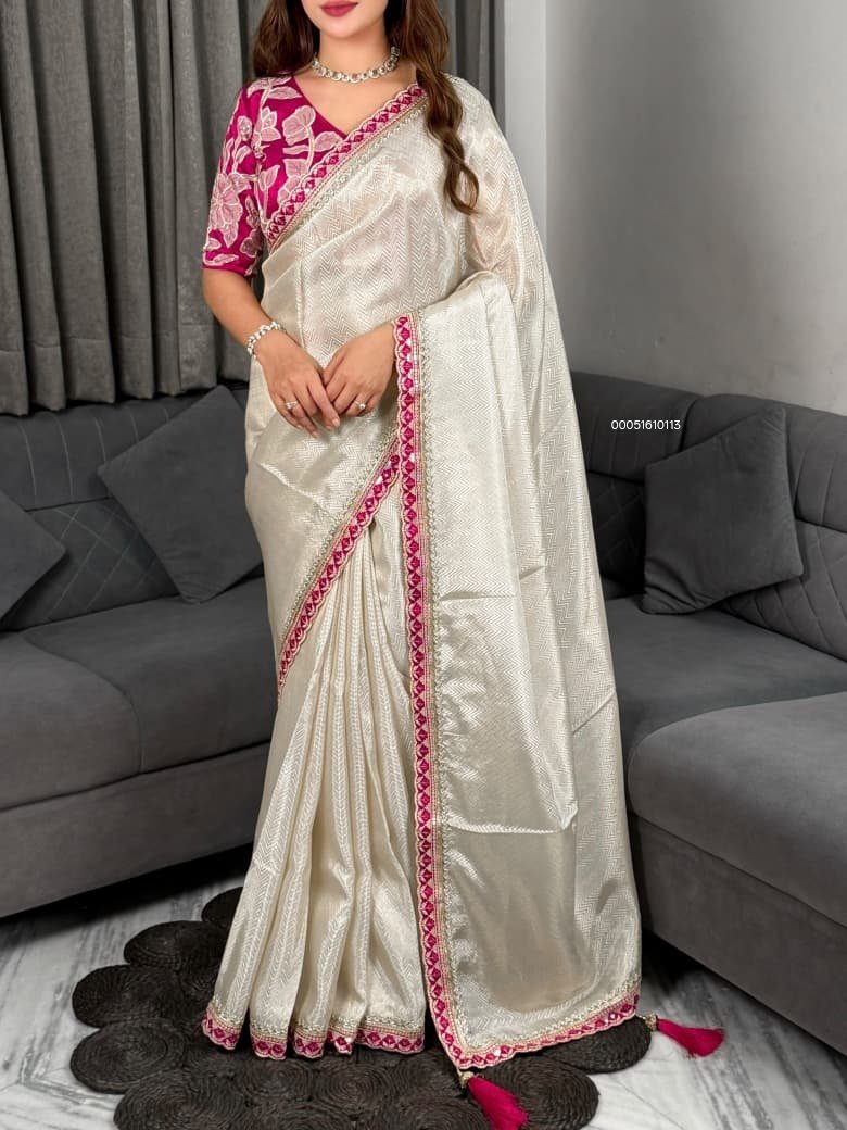 Today's New Launching Superb Quality ✨Pure Viscose Satin Saree*