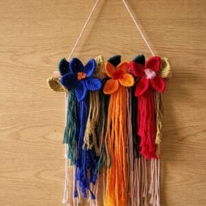 Macrame flower wall hanging