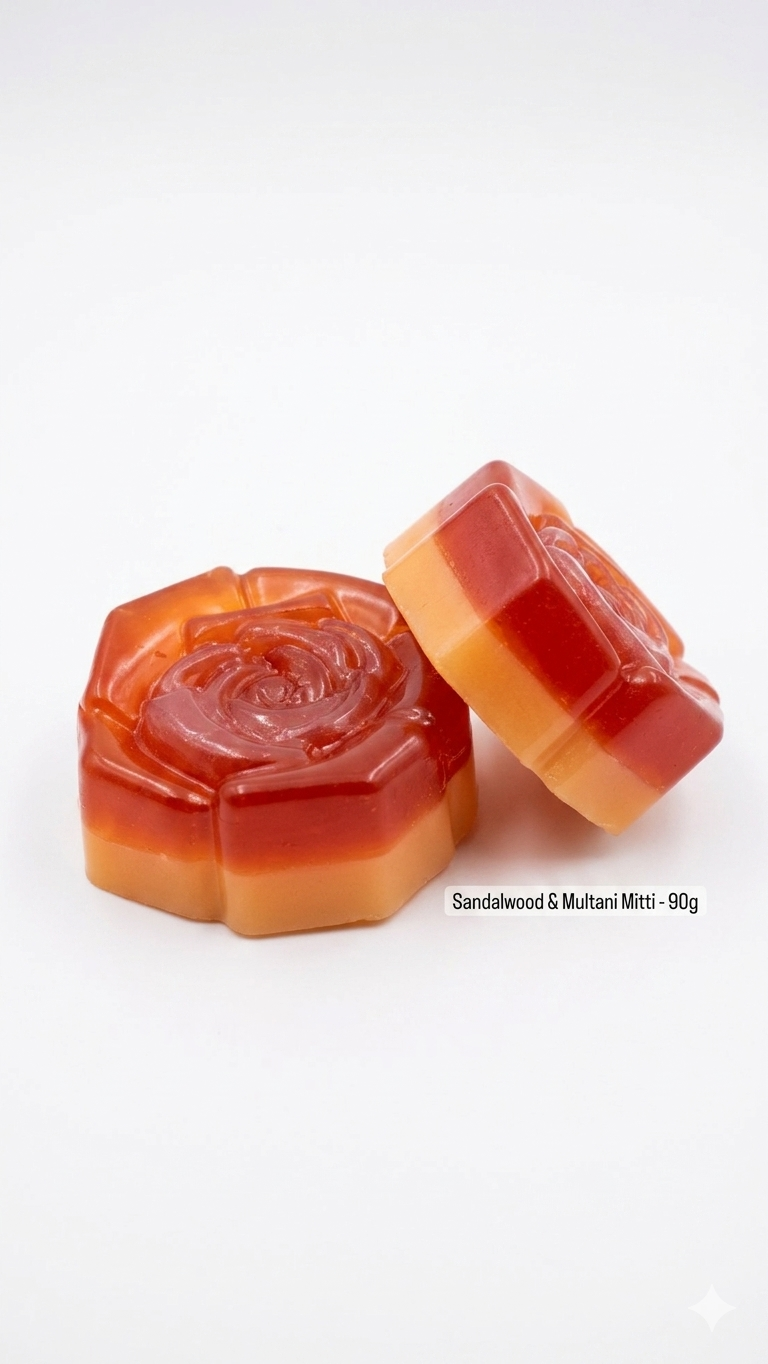 Sandalwood & Multani Mitti For Skin whitening & Tanning Removal Soap