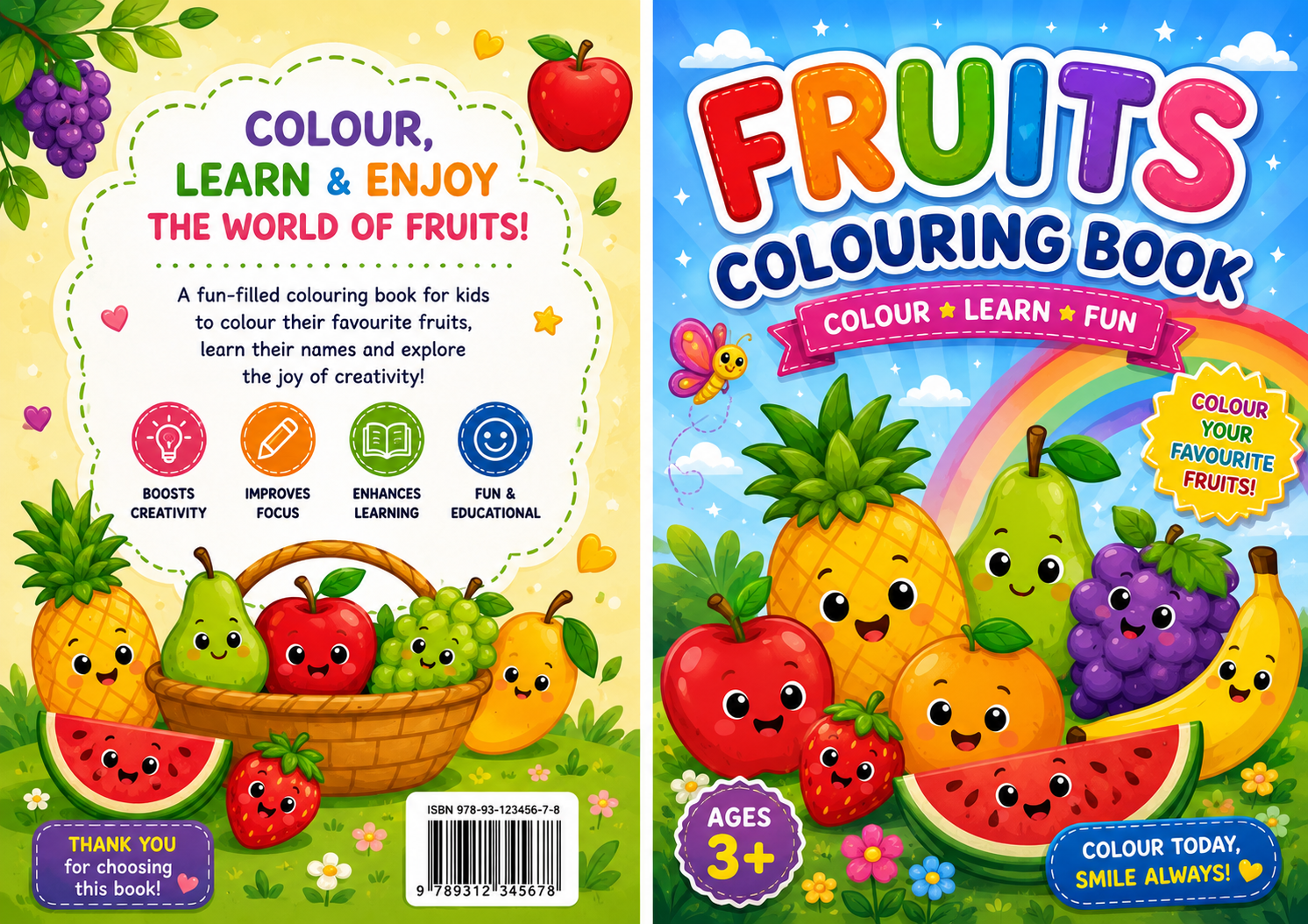 FRUITS COLOURING BOOK