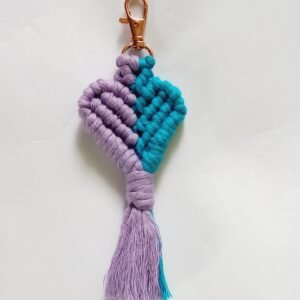 Macrame bag charm