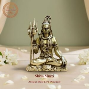 Lord Shiva Murti | Brass Murti | Handcrafted, Antique Finish, 2.8 Inch, for Home Temple, Decor, Pooja Ritual and Gifting