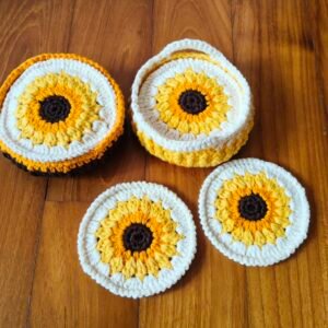 Handmade Crochet coaster set of 6