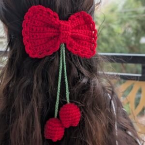 Handmade Crochet Hair Accessories – Customizable Hair Clips, Bows & Scrunchies 🌸🎀✨